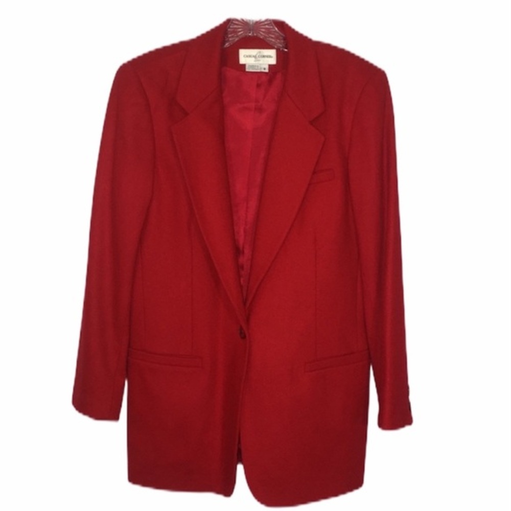 Vintage 80’s‎ Casual Corner Red Wool Blazer 6